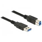 Delock Kabel USB 3.0 Typ-A samec > USB 3.0 Typ-B samec 1,0 m černý