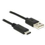 Delock kabel USB Typ-C™ 2.0 samec > USB 2.0 typ A samec 1 m černý