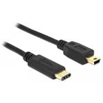 Delock kabel USB Typ-C™ 2.0 samec > USB 2.0 typ Mini-B samec 1 m černý