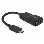 Delock kabelový adaptér z USB-C na D-Sub, DP Alt Mód, 8cm