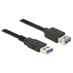 Delock prodlužovací USB 3.0 kabel, 0.5m, černý