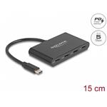 Delock Rozbočovač USB-C 3.0 se 4 porty USB-C, 1x PD 100W