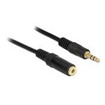 Delock Stereo Jack Extension Cable 3.5 mm 3 pin male > female 1 m black