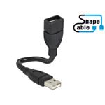 Delock USB 2.0 kabel samec > A samice ShapeCable 0,15 m