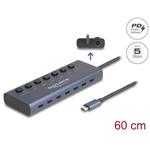 Delock USB-C 3.0 Hub se 7 porty USB-C se spínačem