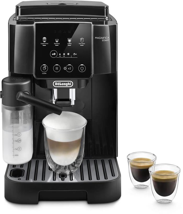 DeLonghi ECAM 220.60.B Magnifica Start automatický kávovar, 1450 W, vestavěný mlýnek, 15 barů, displej, černá