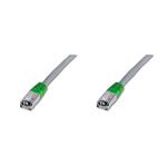 Digitus CAT 5e SF-UTP crossover patch cable, Cu, PVC AWG 26/7, length 2 m, color grey