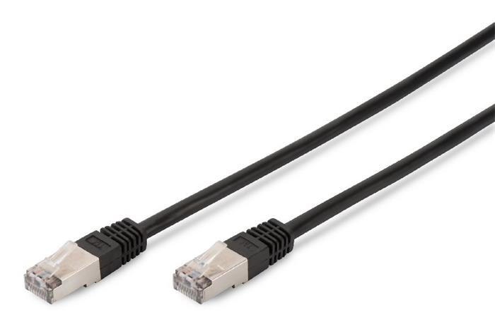 Digitus CAT 5e SF-UTP patch cable, Cu, PVC AWG 26/7, length 0.5 m, color black