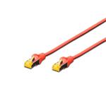 Digitus CAT 6A S-FTP patch cable, Cu, LSZH AWG 26/7, length 0.5 m, color red