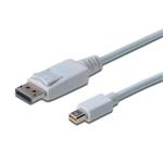 Digitus DisplayPort 1.1 kabel, DP(M) - miniDP(M), 1m, bílý