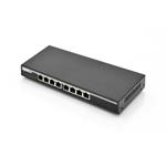 Digitus Gigabit Desktop PoE af/at 8-Port Switch 10/100/1000Mbps, 135W PoE Power Budget, metall housing