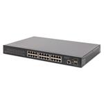 Digitus Gigabitový ethernetový PoE přepínač L2, 24portový PoE + 2 SFP, 380W PoE rozpočet