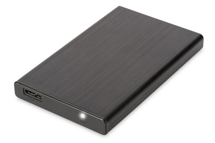 Digitus hliníkový externí box na 2.5" SATA disk, USB 3.0, černý