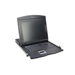 Digitus modularized 43,2cm (17") TFT console, with 8 port KVM, US keyboard, RAL 9005 black color