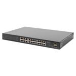 DIGITUS Přepínač Gigabit Ethernet PoE, 24portový PoE + 2 SFP, 380W PoE rozpočet