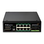 DIGITUS Professional Industrial 8-port Gigabit PoE+ switch with 2x SFP uplink ports