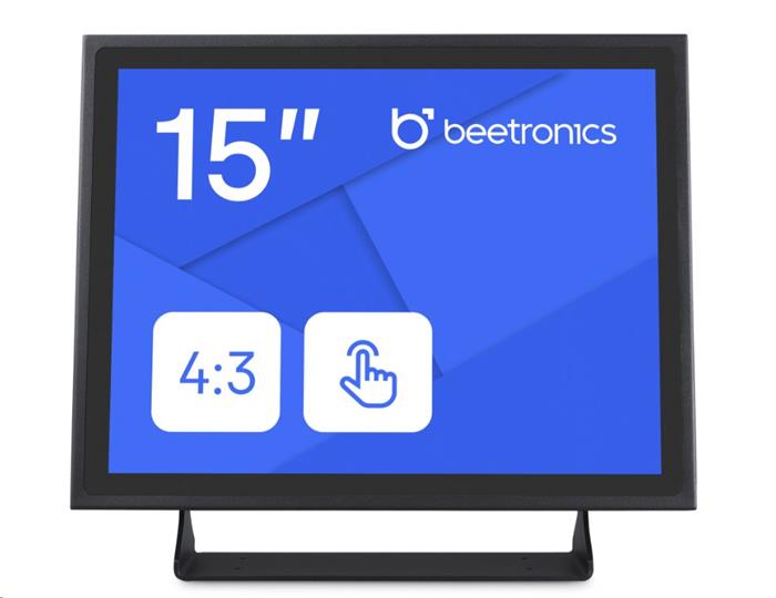 Dotykový monitor Beetronics 15TSV7M 15" LED-IPS, PCAP (10-Touch), USB, bez rámečku, šedý