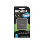 Duracell cestovní USB nabíječka, USB-C (15W) + USB-A (12W), černá