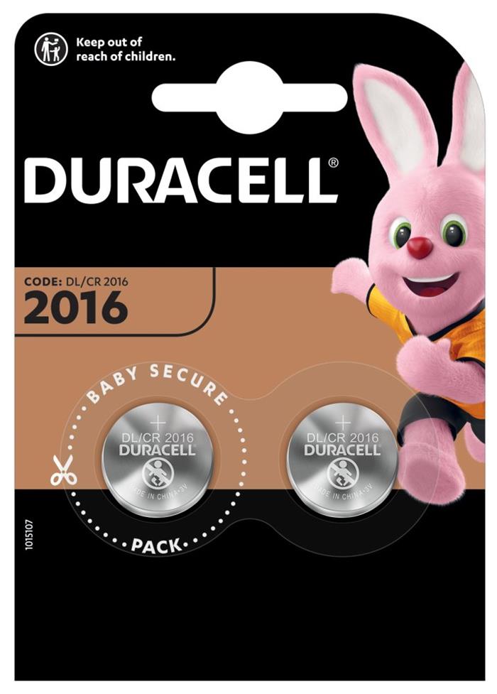 Duracell Lithiová knoflíková baterie CR2016 2ks