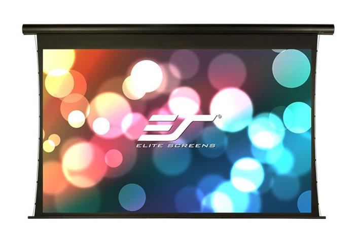 ELITE SCREENS plátno elektrické motorové 100" (254 cm)/ 16:9/124,5 x 221,5 cm/hliníkový case černý/12" drop/Fiber Glass