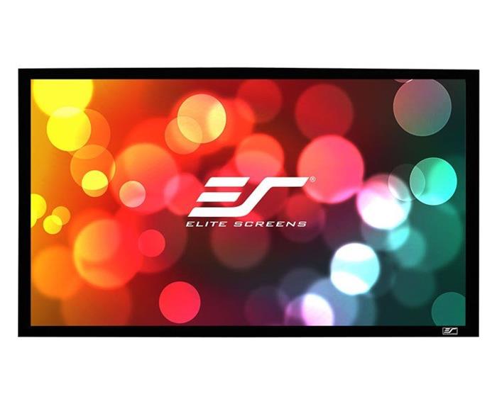 ELITE SCREENS plátno v pevném rámu 100" (254 cm)/ 16:9/ 124,4 x 221,4 cm/ Gain 1,1/ rám černý 6 cm