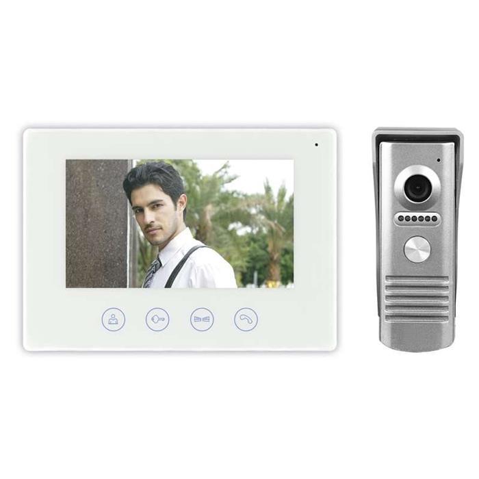 Emos videotelefon H2014, barevný 7" LCD + kamera s 1 tlačítkem, WiFi, bílá