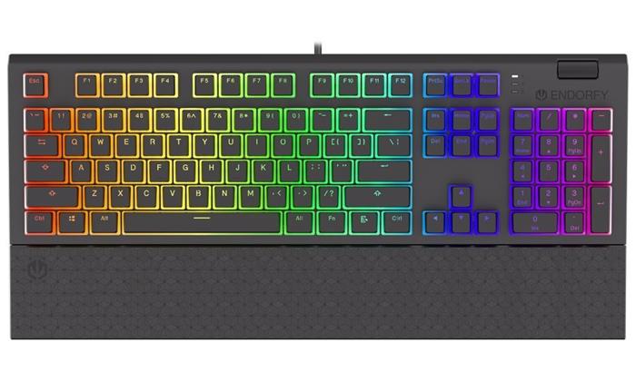 Endorfy herní klávesnice Omnis Pudd.Kailh BR RGB /USB/ brown switch / drátová / mechanická / US layout / černá RGB