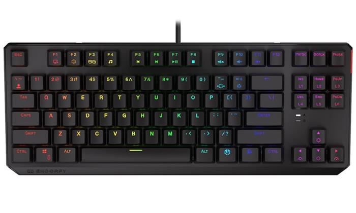 Endorfy herní klávesnice Thock TKL Kailh BR RGB /USB/ brown sw. / drátová / mechanická / US layout / černá RGB