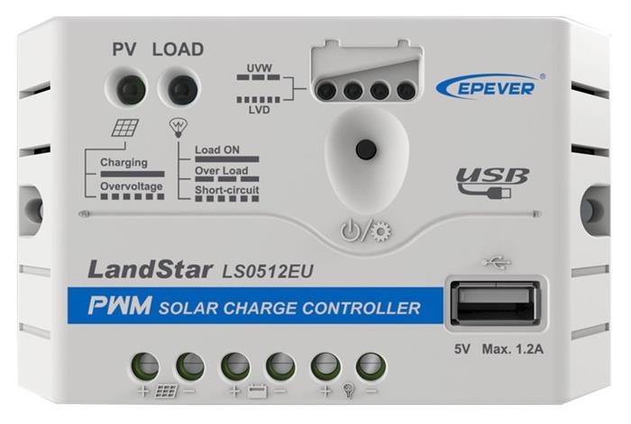 EPEVER LS0512EU solární PWM regulátor 12V, 5A, vstup 30V