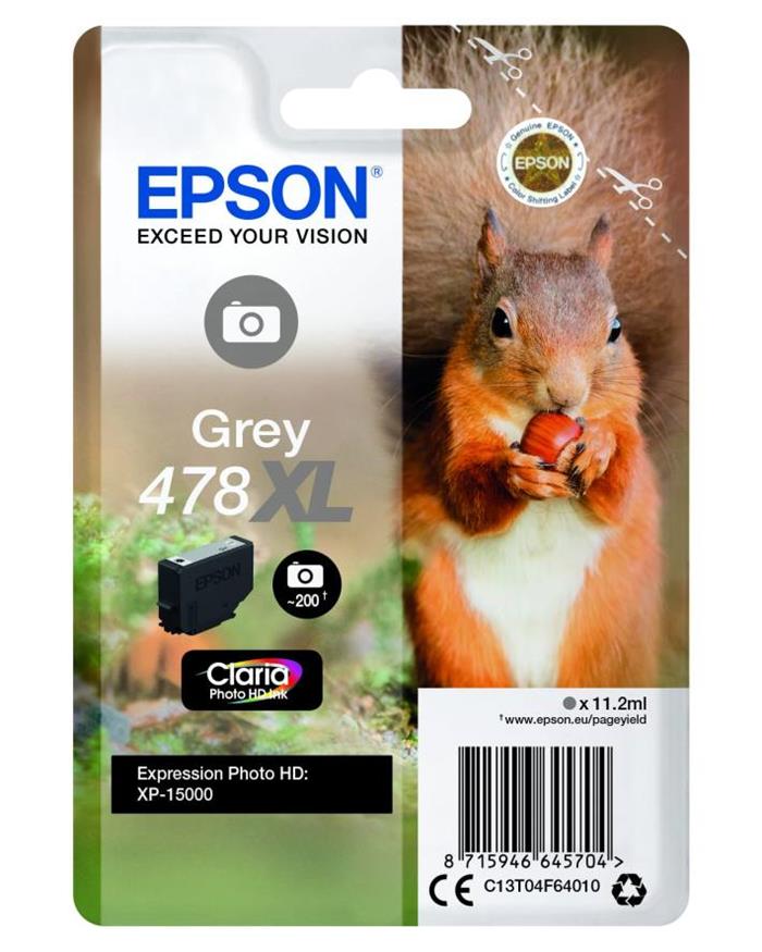 Epson 478XL šedá inkoustová cartridge, 10.2ml