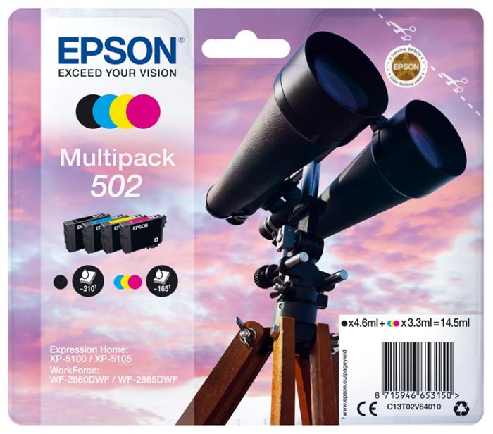 EPSON multipack 4 barvy,502 Ink,standard