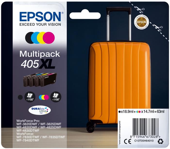 Epson Multipack 4 Colours 405XL DURABrite Ultra Ink