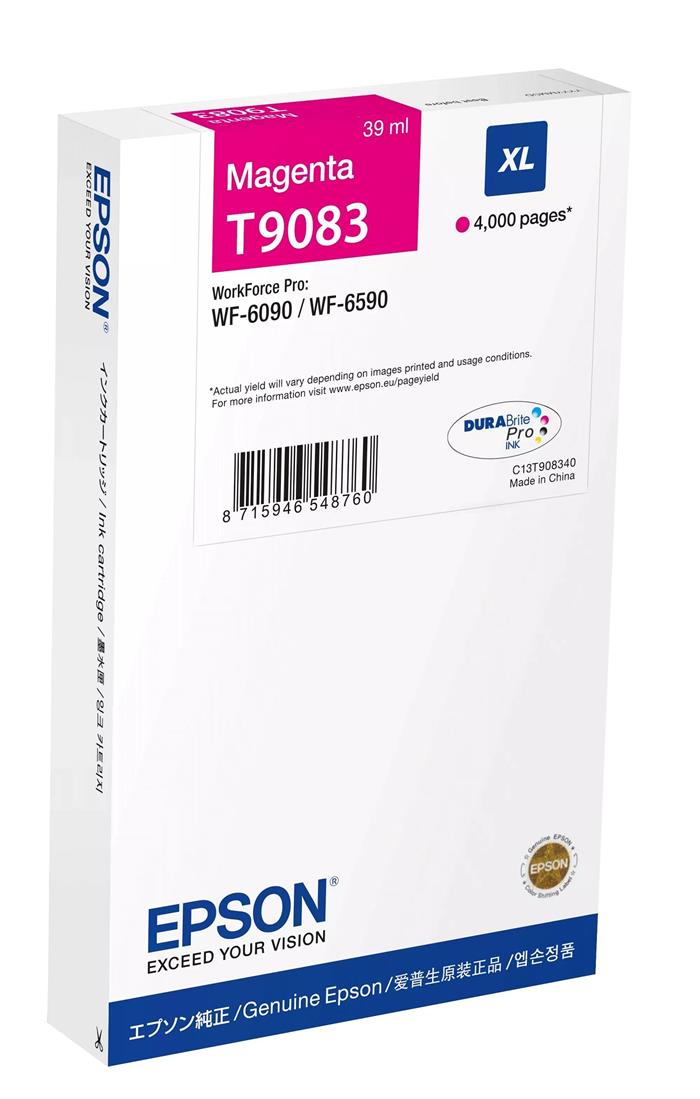 Epson originální ink C13T90834N, T9083, XL, magenta, 39ml