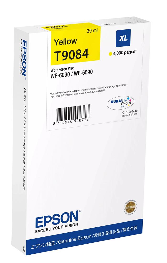 Epson originální ink C13T90844N, T9084, XL, yellow, 39ml