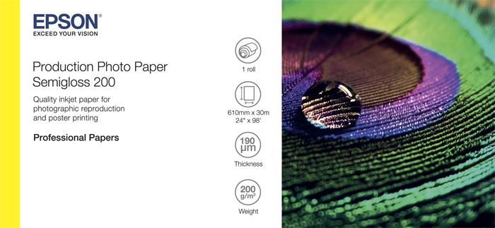 EPSON Production Photo Paper Semigloss 200 24"x30m