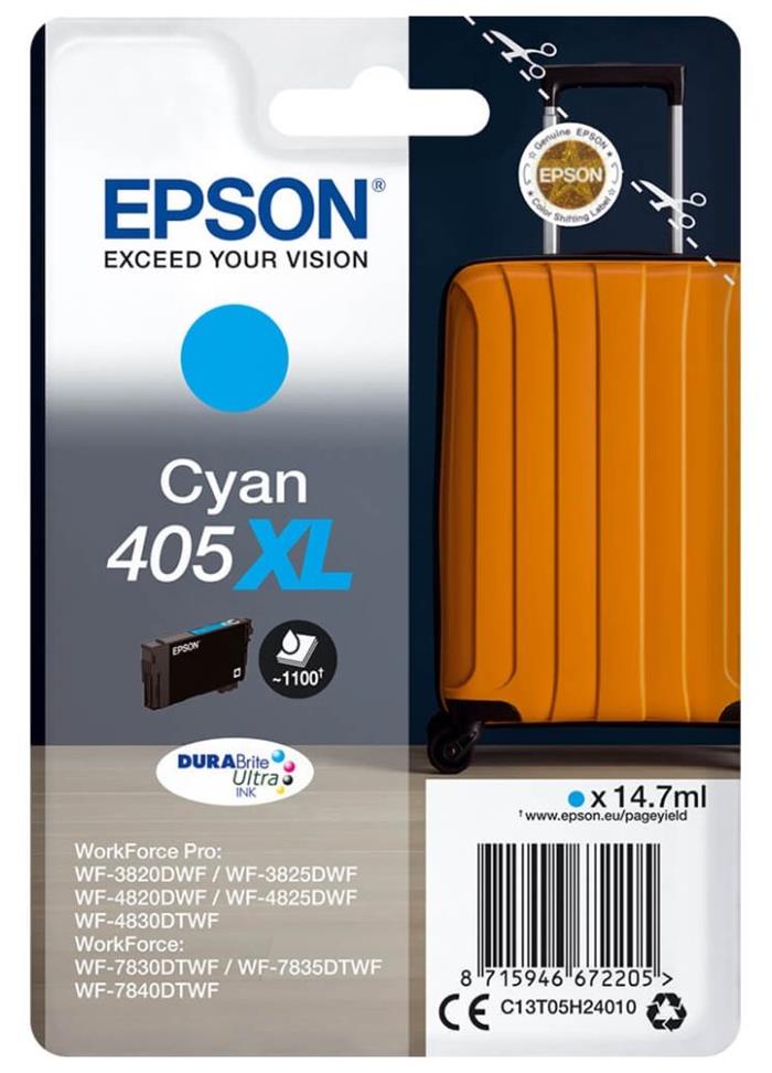 Epson Singlepack Cyan 405XL DURABrite Ultra Ink