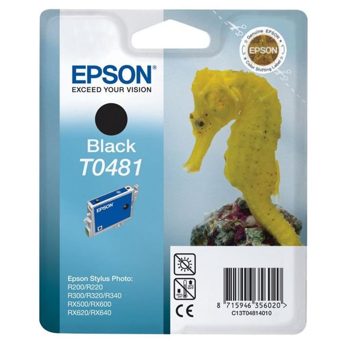 EPSON T0481, černá inkoustová cartridge pro stylus photo RX500/R300