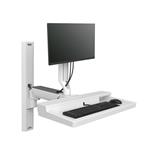 ERGOTRON CareFit™ Combo System with Worksurface (snow white), systém na stěnu, monitor,klavesnice, myš