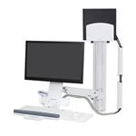 ERGOTRON StyleView® Sit-Stand Combo System (white) s prac. plochou, držák LCD, klávesnice+ myš