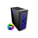 EVOLVEO Ptero Q1, mid tower skříň, 1x USB 3.0, 2x USB 2.0, 4x RGB fan