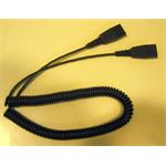 Extension cord, QD to QD, coiled, 0,5 - 2m