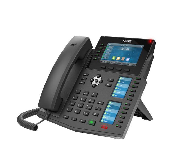 Fanvil X6U SIP telefon, 4.3" bar. disp.+2 přid. disp., 20 SIP, 5link. tl., 60 DSS tl., BT, dual Gbit