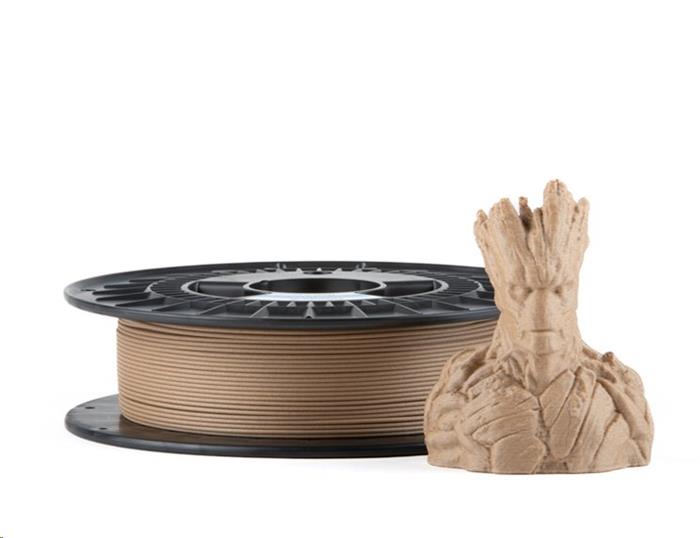 Filament PM tisková struna/filament 1,75 PLA+ WOODJet, přírodní, 0,5 kg