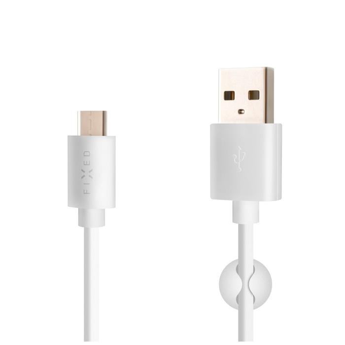 Fixed USB-C kabel pro rychlé nabíjení, USB 2.0, 3A, 1m, bílý