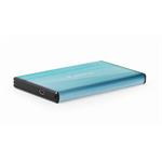 GEMBIRD USB 3.0 hliníkový externí box 2,5", světle modrý