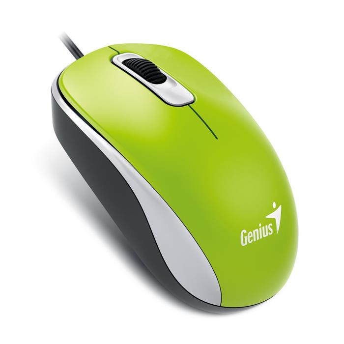 Genius DX-110, optická myš, 1000dpi, USB, zelená