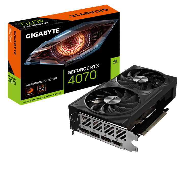 Gigabyte GeForce RTX 4070 WINDFORCE 2X OC 12G