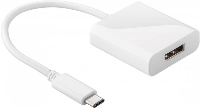 Goobay adaptér USB-C -> DisplayPort, 3840x2160@60Hz, bílý