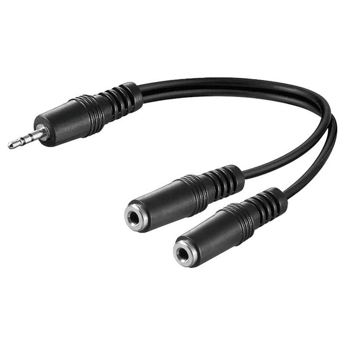 Goobay audio rozdvojka, 3.5mm jack -> 2x 3.5mm jack, 20cm