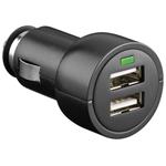 goobay Napájecí 12-24V autoadaptér na 2xUSB 3,1A černý